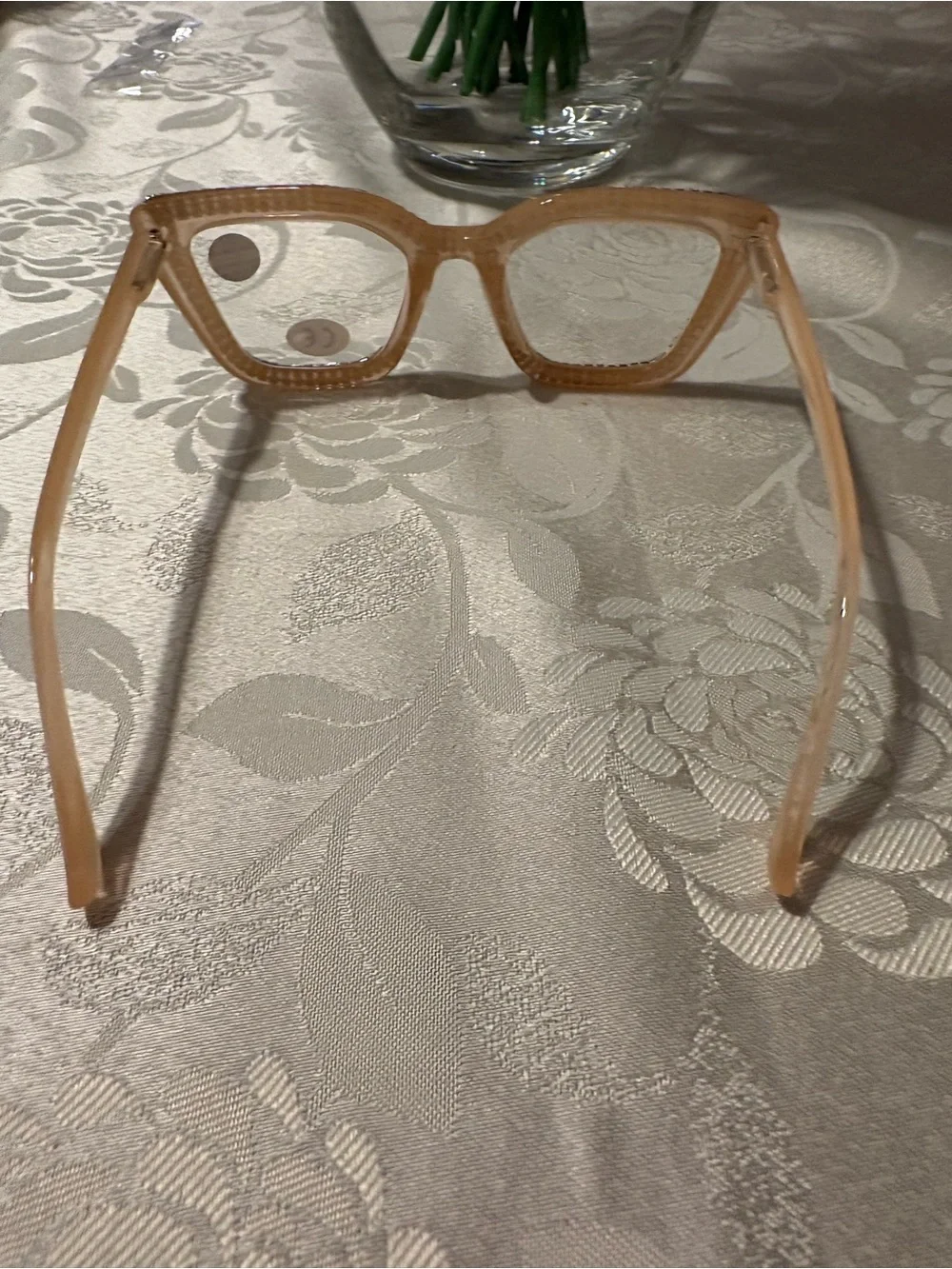 Diamond studded Glasses +1.50 Case & Neck Hanger “anti-blue light” New